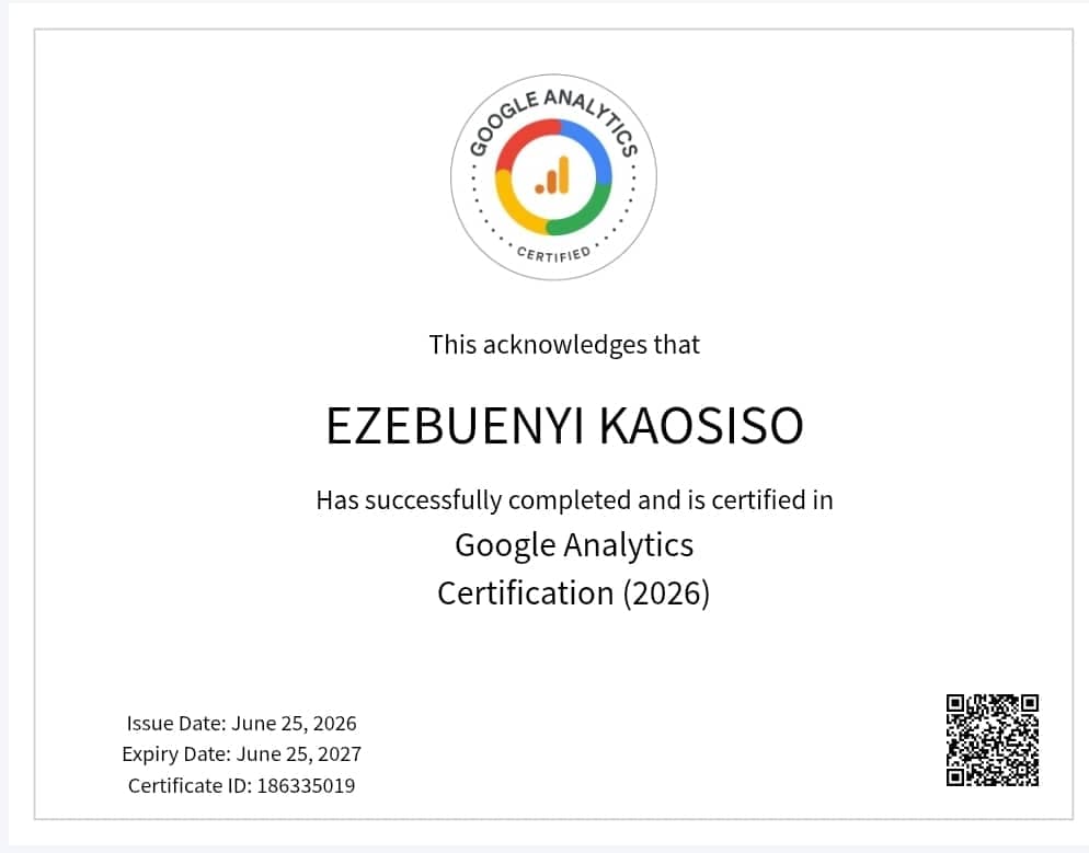 Google Analytics Certification